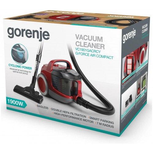 Пылесос Gorenje VC 1901GACRCY (черный/красный) 3