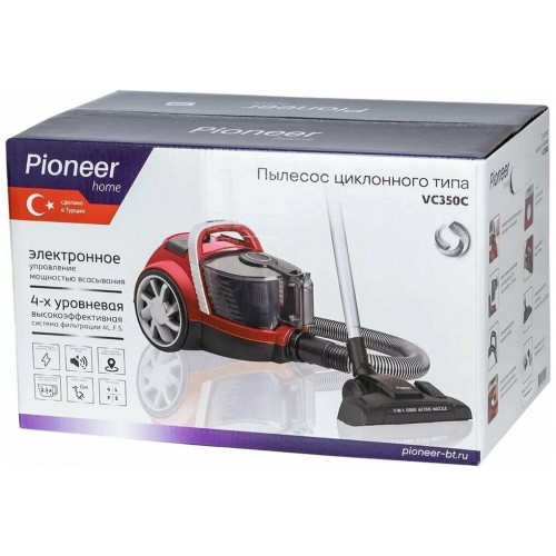 Пылесос Pioneer VC350C (красный/черный) 2