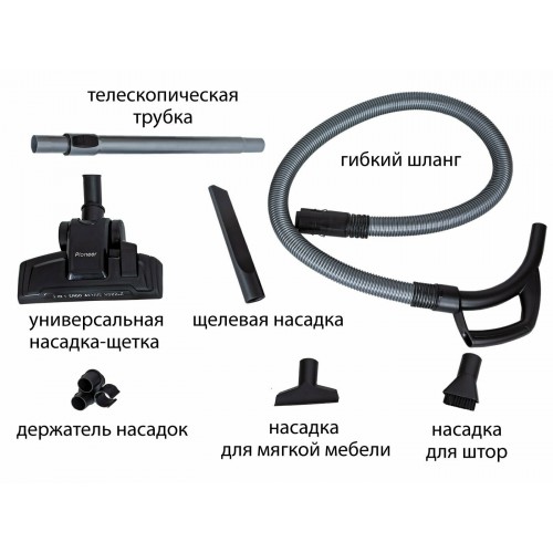 Пылесос Pioneer VC350C (красный/черный) 7