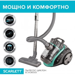 Пылесос Scarlett SC-VC80C63 (мятный)