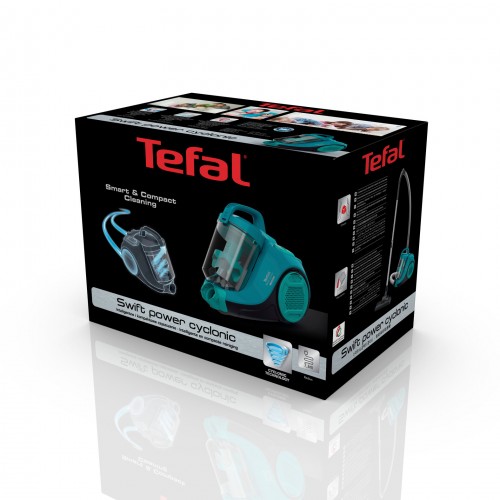 Пылесос Tefal Swift Power Cyclonic TW2922EA (бирюзовый/черный) 1