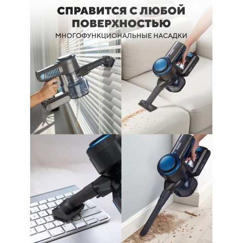 Вертикальный пылесос BBK BV3003 (серый/синий) 4