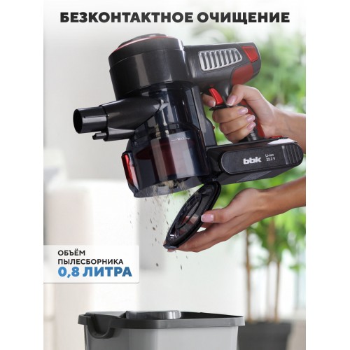 Вертикальный пылесос BBK BV3004 (серый/красный) 2
