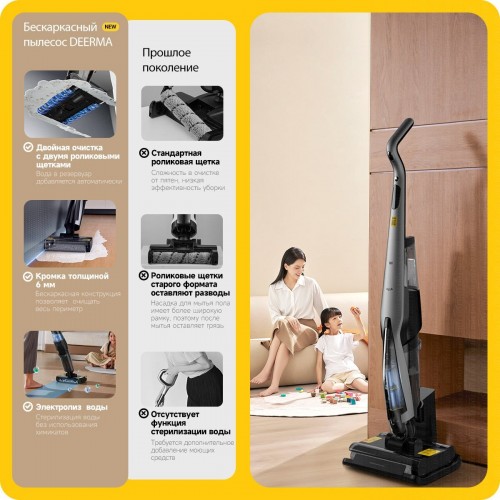 Вертикальный пылесос Deerma DEM-VX96W (серый) 5