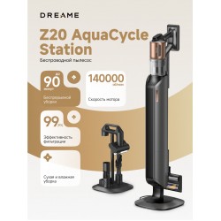 Вертикальный пылесос Dreame Z20 AquaCycle Station (черный/бронзовый)