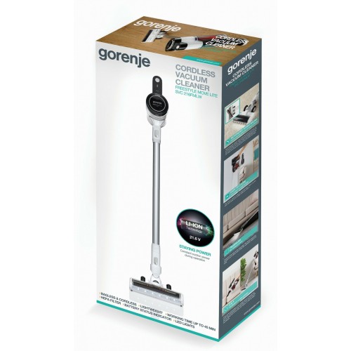 Вертикальный пылесос Gorenje SVC 216 FMLW (белый/черный) 2