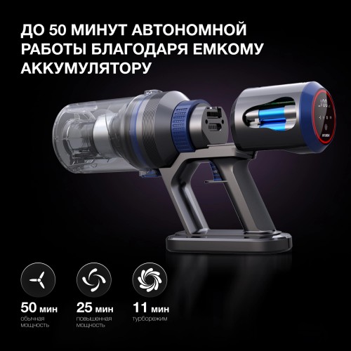 Вертикальный пылесос Hyundai HYV-S7970 (серый/синий) 5