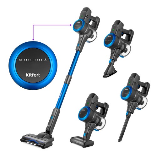 Вертикальный пылесос Kitfort КТ-5175-1 (синий/черный) 