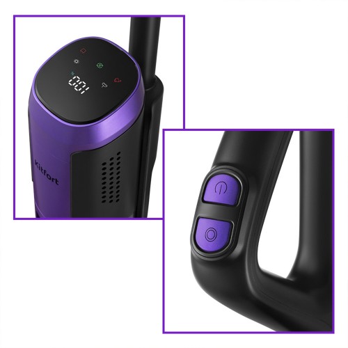 Вертикальный пылесос Kitfort КТ-5176 (черный/фиолетовый) 3