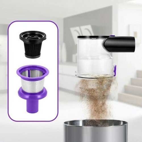 Вертикальный пылесос Kitfort КТ-5236 (черный/фиолетовый) 9