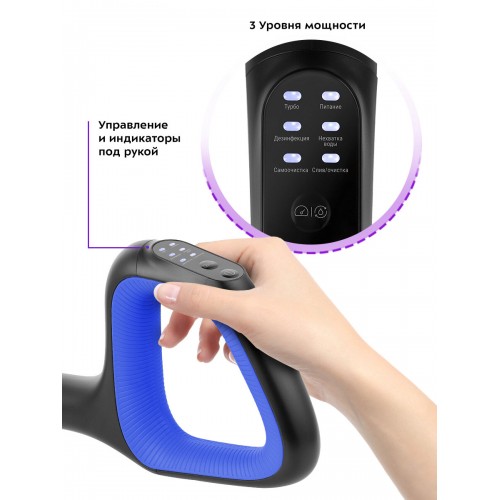 Вертикальный пылесос Kitfort KT-5238-2 (черный/синий) 4