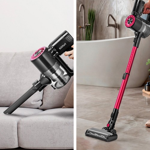 Вертикальный пылесос Kitfort КТ-5291 (черный/розовый) 2