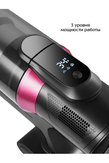 Вертикальный пылесос Kitfort КТ-5371 (черный/розовый) 1