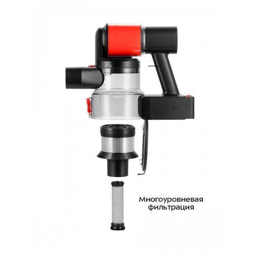 Вертикальный пылесос Kitfort КТ-5389 (черный/красный) 9