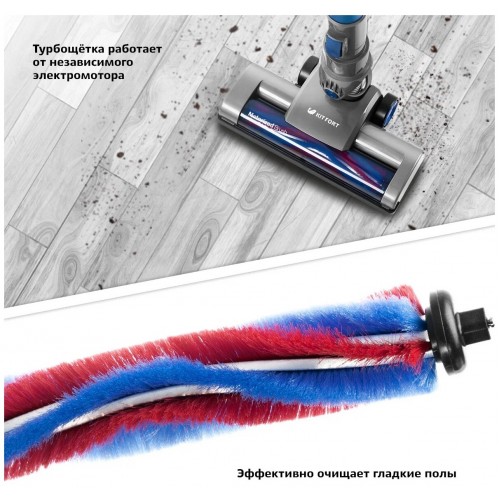 Вертикальный пылесос Kitfort KT-541-1 (голубой) 6