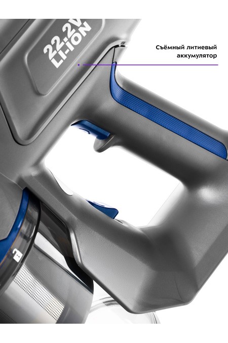 Вертикальный пылесос Kitfort KT-541-1 (голубой) 7