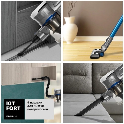 Вертикальный пылесос Kitfort KT-541-1 (голубой) 7