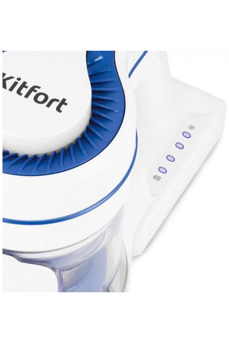 Вертикальный пылесос Kitfort КТ-5512 (белый/синий) 2