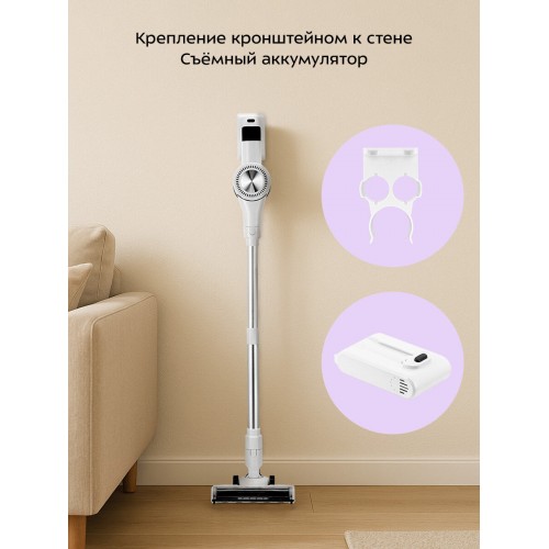 Вертикальный пылесос Kitfort КТ-5548 (белый/серебристый) 2