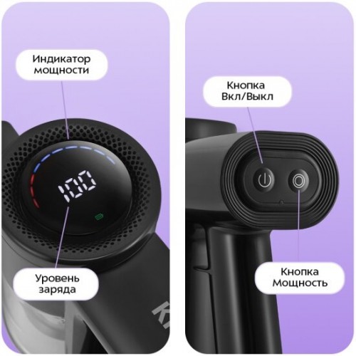 Вертикальный пылесос Kitfort КТ-5550 (черный) 4