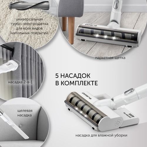 Вертикальный пылесос Polaris PVCS 7000 Energy WAY AQUA (белый/серебристый) 6