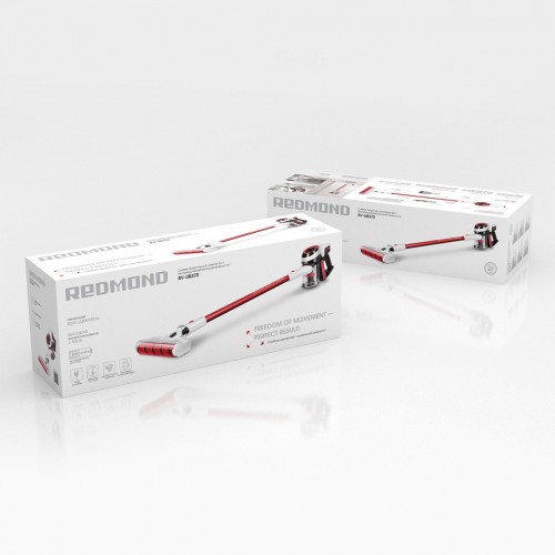 Вертикальный пылесос Redmond RV-UR370 (красный/белый) 9