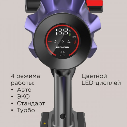 Вертикальный пылесос Redmond VH-1319 (серый) 9