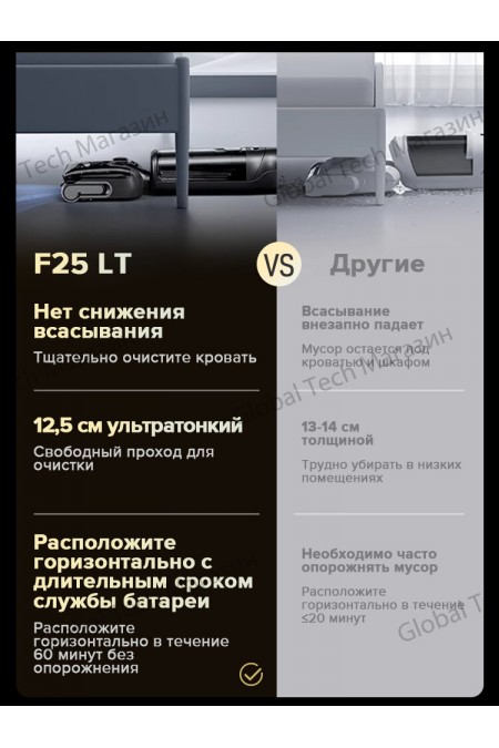 Вертикальный пылесос Roborock F25 LT (черный) 2