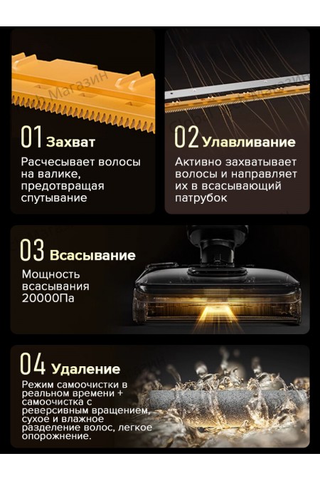 Вертикальный пылесос Roborock F25 LT (черный) 8