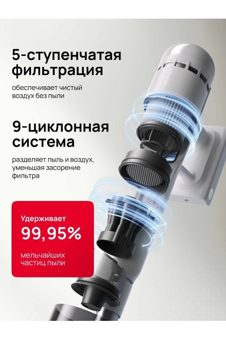 Вертикальный пылесос Roborock H60 Hub (белый) 7
