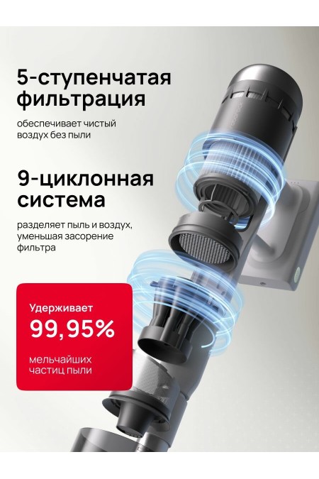 Вертикальный пылесос Roborock H60 Hub Pro (белый) 7