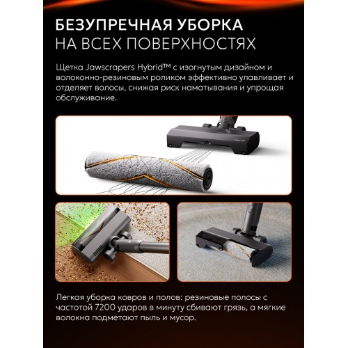 Вертикальный пылесос Roborock H60 Hub Ultra (белый/черный) 3