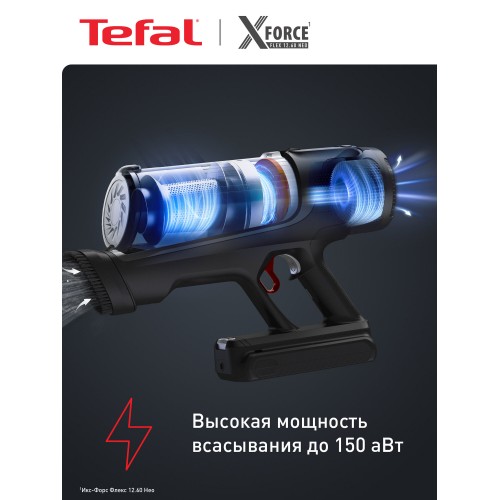 Вертикальный пылесос Tefal X-Force Flex 12.60 Neo TY9L42WO (серый/зеленый) 