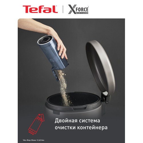 Вертикальный пылесос Tefal X-Force Flex 12.60 Neo TY9LC1WO (серый/синий) 9