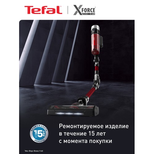 Вертикальный пылесос Tefal X-Force Flex 9.60 Animal TY2079WO (черный/красный) 4