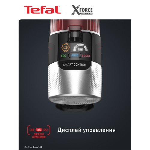Вертикальный пылесос Tefal X-Force Flex 9.60 Animal TY2079WO (черный/красный) 5