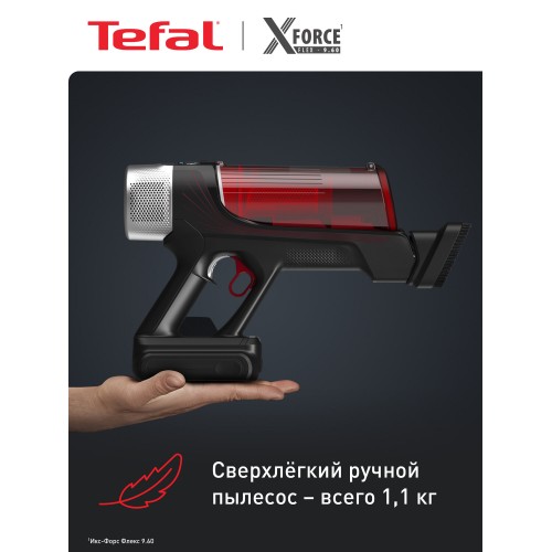 Вертикальный пылесос Tefal X-Force Flex 9.60 Animal TY2079WO (черный/красный) 8