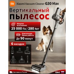 Вертикальный пылесос Xiaomi Vacuum Cleaner G30 Max (BHR08C6EU) (серый)