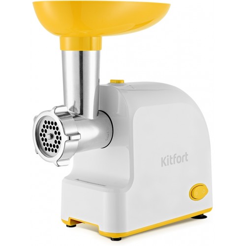 Мясорубка Kitfort КТ-2113-2 (белый/желтый) 