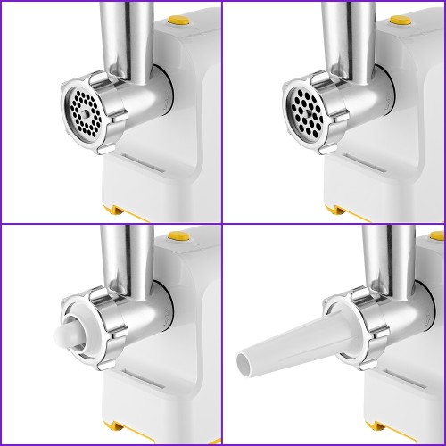 Мясорубка Kitfort КТ-2113-2 (белый/желтый) 2