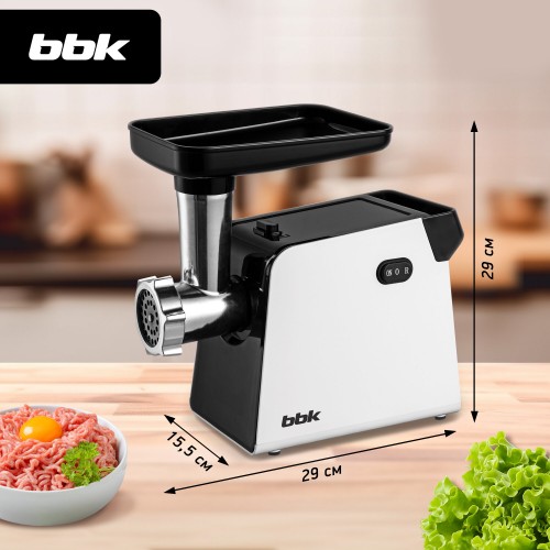 Мясорубка BBK MG2007 (черный/белый) 6