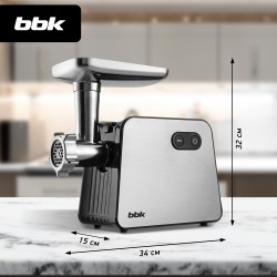 Мясорубка BBK MG3001 (серебристый/черный)