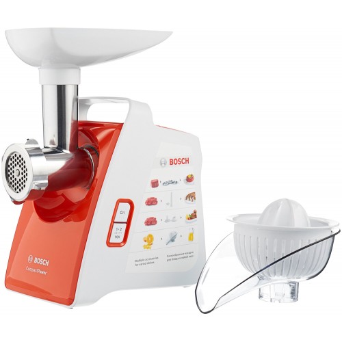 Мясорубка Bosch MFW 3630I (белый/оранжевый) 