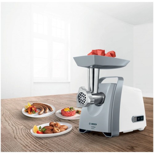 Мясорубка Bosch MFW 45020 (белый/серый) 2