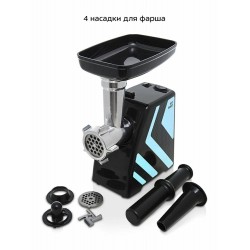 Мясорубка Kitfort KT-2101-1 (черный/голубой)
