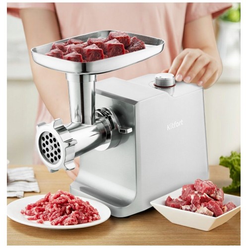 Мясорубка Kitfort KT-2108 (серебристый) 3