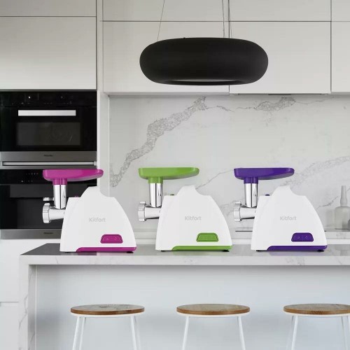 Мясорубка Kitfort КТ-2112-1 (белый/синий) 6