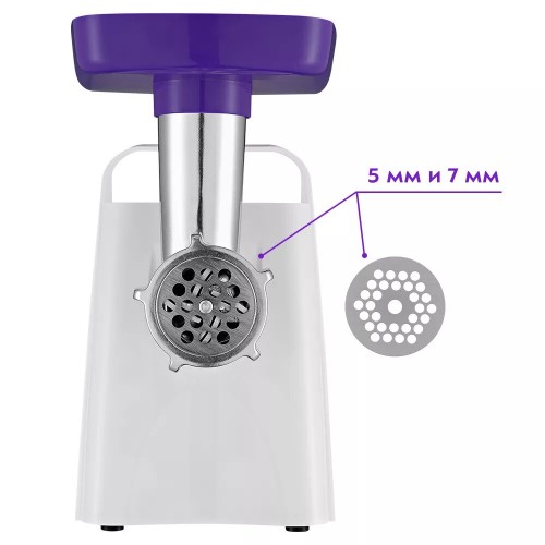 Мясорубка Kitfort КТ-2112-1 (белый/синий) 8