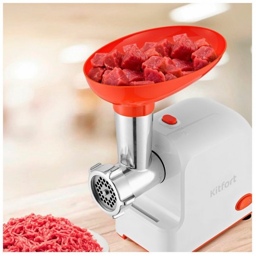 Мясорубка Kitfort КТ-2113-3 (белый/красный) 1