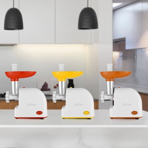 Мясорубка Kitfort КТ-2113-3 (белый/красный) 4